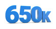 © Vivek - 650K sign isolated on transparent background. Thank you for 650k followers 3D. 3D rendering