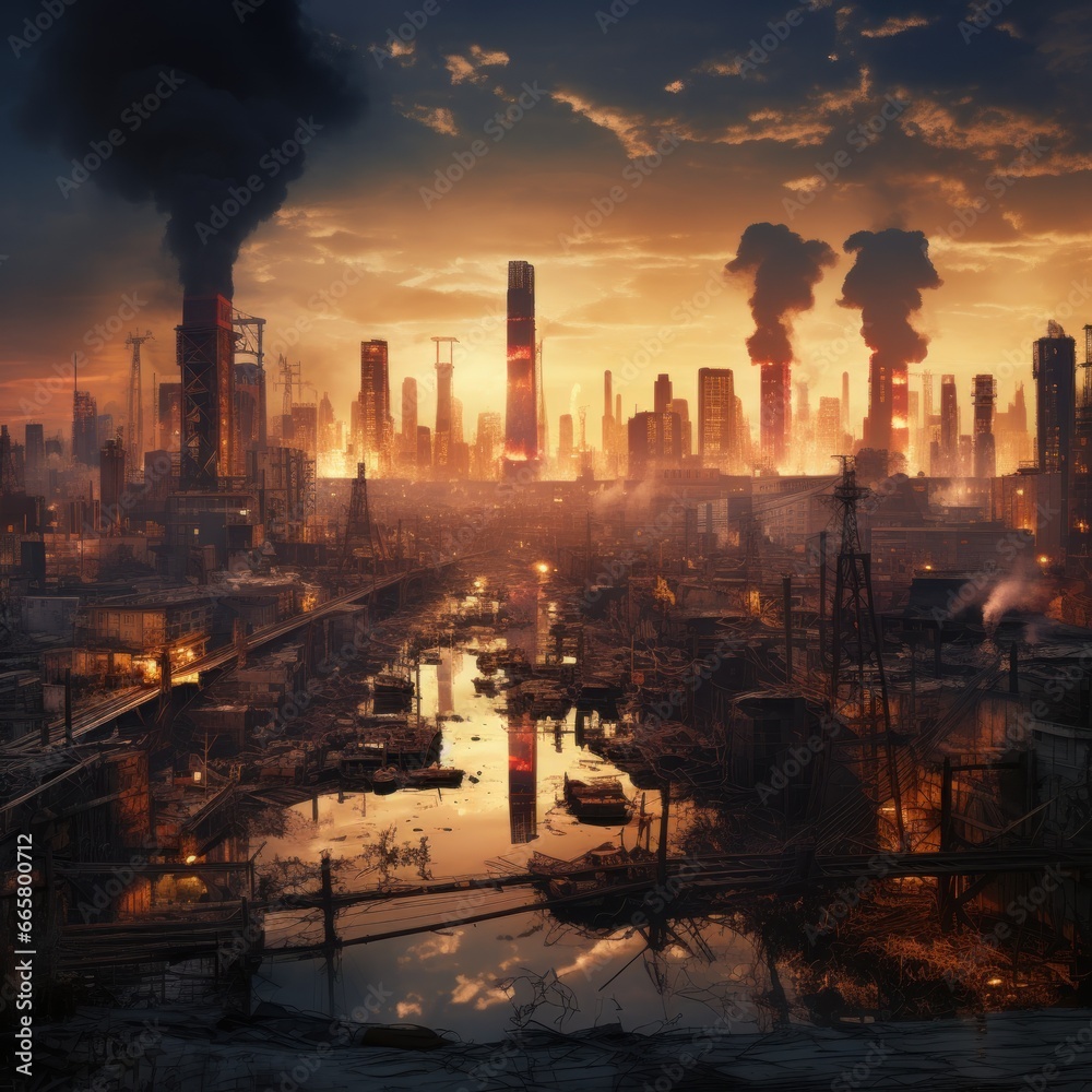 Pollution is very worrying and air pollution from factory funnels which