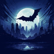 Fledermause batman at night Halloween