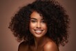 © koplesya - photo portrait of a beautiful dark-skinned woman with a perfect smile. Fashion and beauty.
