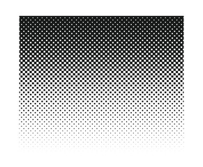Poster - Black and white halftone dotted pattern.