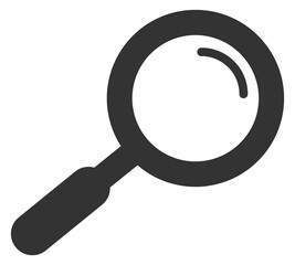 Wall Mural - Magnifying glass black icon. Search symbol. Look sign