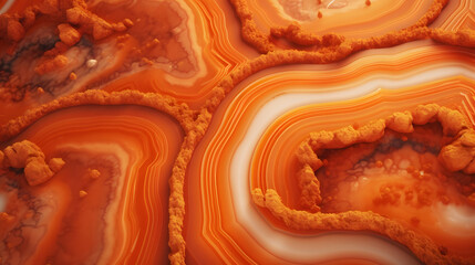 Wall Mural - Luxury orange Marble texture background, Abstract background of stone texture, macro mineral stone texture waves orange structure 