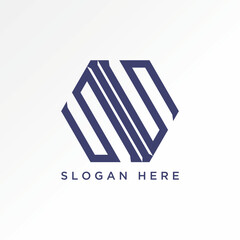 Poster - Logo design graphic concept creative abstract premium vector stock sign unique letter initial SIS font on line hexagon. Related to monogram typography