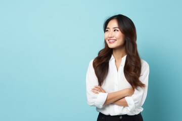 Wall Mural - Young Asian woman smile face portrait