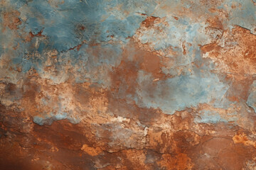 Canvas Print - Vintage copper wall texture, rusted and distressed material