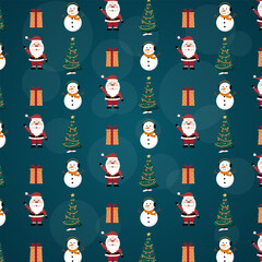 Wall Mural - pattern design of Christmas and happy new year background