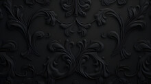 Black Floral Background | Generative Ai