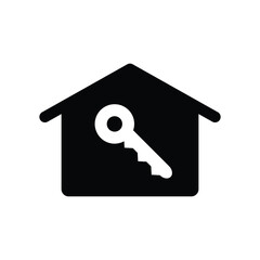 Sticker - House key vector icon