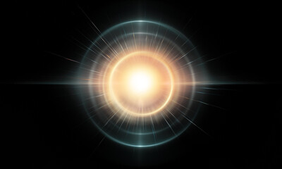 Wall Mural - light effect ray shining sun bright flash special lens flare