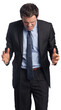 © vectorfusionart - Digital png photo of angry caucasian businessman grimaces on transparent background