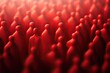 © Iftikhar alam - 3d rendering of a group of people in front of a red background, Leadership and teamwork concept with 3d illustration of a man in front of a crowd of red people, AI Generated