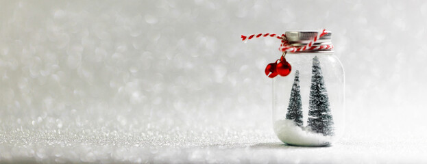 Sticker - Christmas ornaments of glass jar