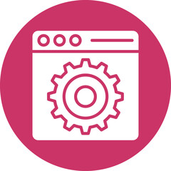 Sticker - Vector Design Browser Setting Icon Style