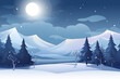 Natural Winter Christmas background with sky, heavy snowfall