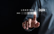 © Kiattisak - Loading progress from 2023 to 2024 to countdown happy new year.