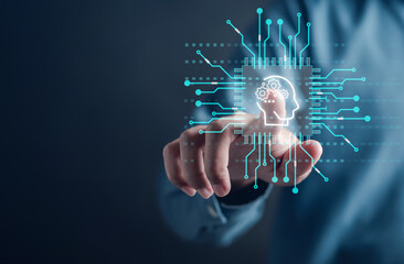 Poster - Chat Ai Robot system intelligence Ai. Chat Artificial Intelligence.
