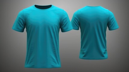 Blue T shirt isolated on white background 