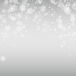 © Natallia - Winter Snow Vector Silver Background. Magic
