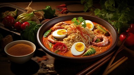 Poster - South East Asian Cuisine. Singaporean Laksa