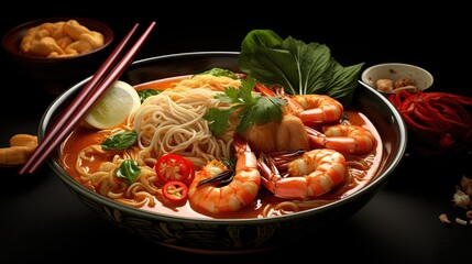 Poster - South East Asian Cuisine. Singaporean Laksa