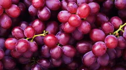 Poster - Close up of raw organic sweet red grapes background, wine grapes texture, Healthy fruits Red wine grapes background, top view
