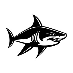 Sticker - Shark vector icon