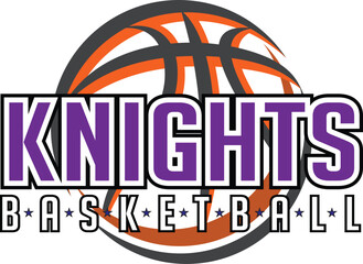 Wall Mural - knights basketball graphic is a sports design template that includes graphic text, stars and a graph