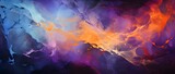 Fototapeta  - Abstract purple background with orange splashes