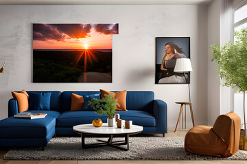 Wall Mural - Living Room Interior Trends for 2024: Ideas for a Stylish and Comfortable Space
