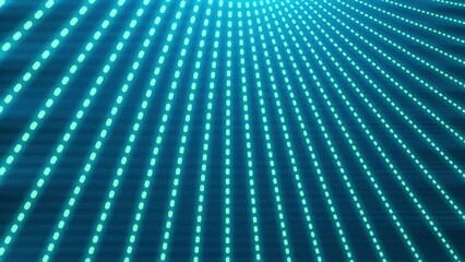 Wall Mural - Abstract particles glowing line wavy animation. Wavy dot line motion background.