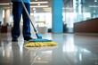 Diligent Professional Janitorial Service with Expert Mop Cleaning