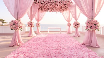 Wall Mural - Soft Pink Outdoor Oasis