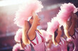 High school cheerleaders, igniting spirit on the field