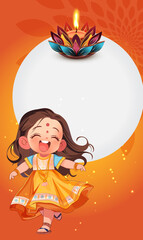 Sticker - Diwali festival Social media post design square template