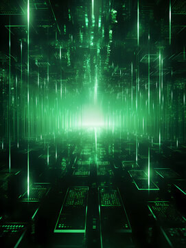 Three-dimensional matrix graphic poster web page PPT background
