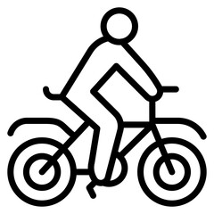 Canvas Print - Cycling Person Icon