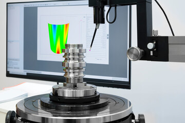 Poster - Quality control on milling CNC machine, coordinate measuring machine, Quality control machine