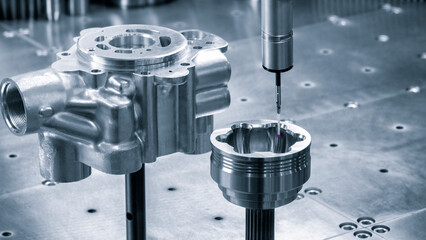 Poster - Quality control on milling CNC machine, coordinate measuring machine, Quality control machine