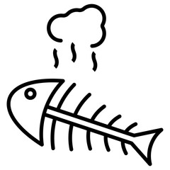 Sticker - Fish Bone Icon