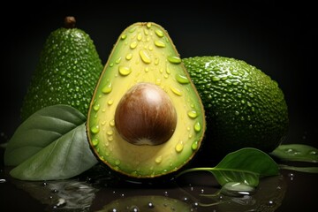 Wall Mural - Vibrant Fresh avocado. Food green organic. Generate Ai