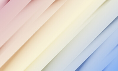 Poster - Light pastel abstract background paper shine and layer element vector for presentation design.