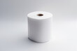 several rolls of toilet paper on a plain background. generative ai