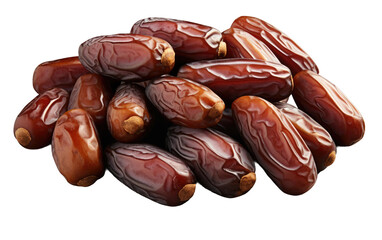 Sticker - Beautiful and Tasty Dates on a Clear Surface or PNG Transparent Background.