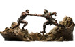 Amazing Art Defend Against an Opponent on a Clear Surface or PNG Transparent Background.