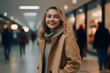 Woman in shopping, consumerism, shopping, lifestyle concept