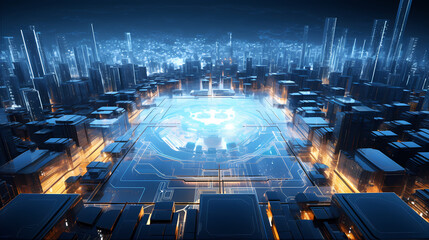 Technology sense chip graphic poster web page PPT background