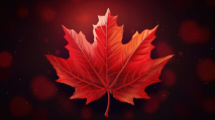 Wall Mural - Happy Canada Day. Patriotic Independence Day celebration with flag of red maple. Generative Ai