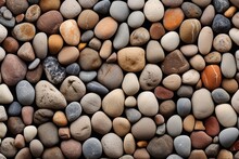 Minimalist Abstract Nature Rounded Pebbles Stone Background