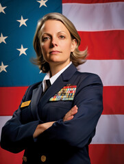 Wall Mural -  Portraits of U.S. military personnel
